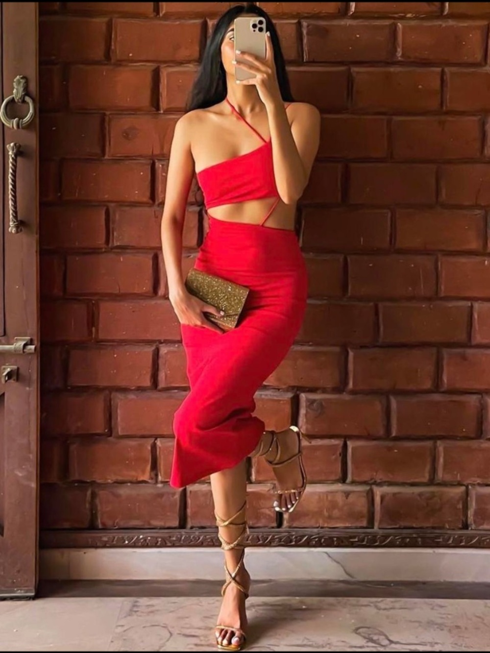 Zara red dress size s